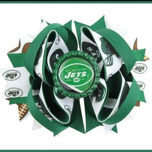 4.5 INCH NFL NEW YORK JETS HAIRBOW